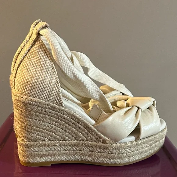 Cole Haan Cloudfeel Hampton Wedge Jute Heel Leather Sandals - Picture 5 of 16